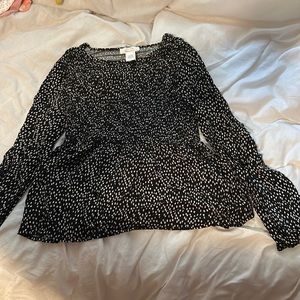 Small black and cream blouse